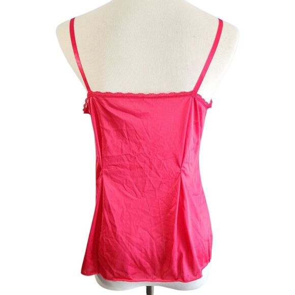 Vintage Vanity Fair Lace Front Pink Camisole Size 34 Pink Red Hot 17764 Lingerie - Picture 2 of 8